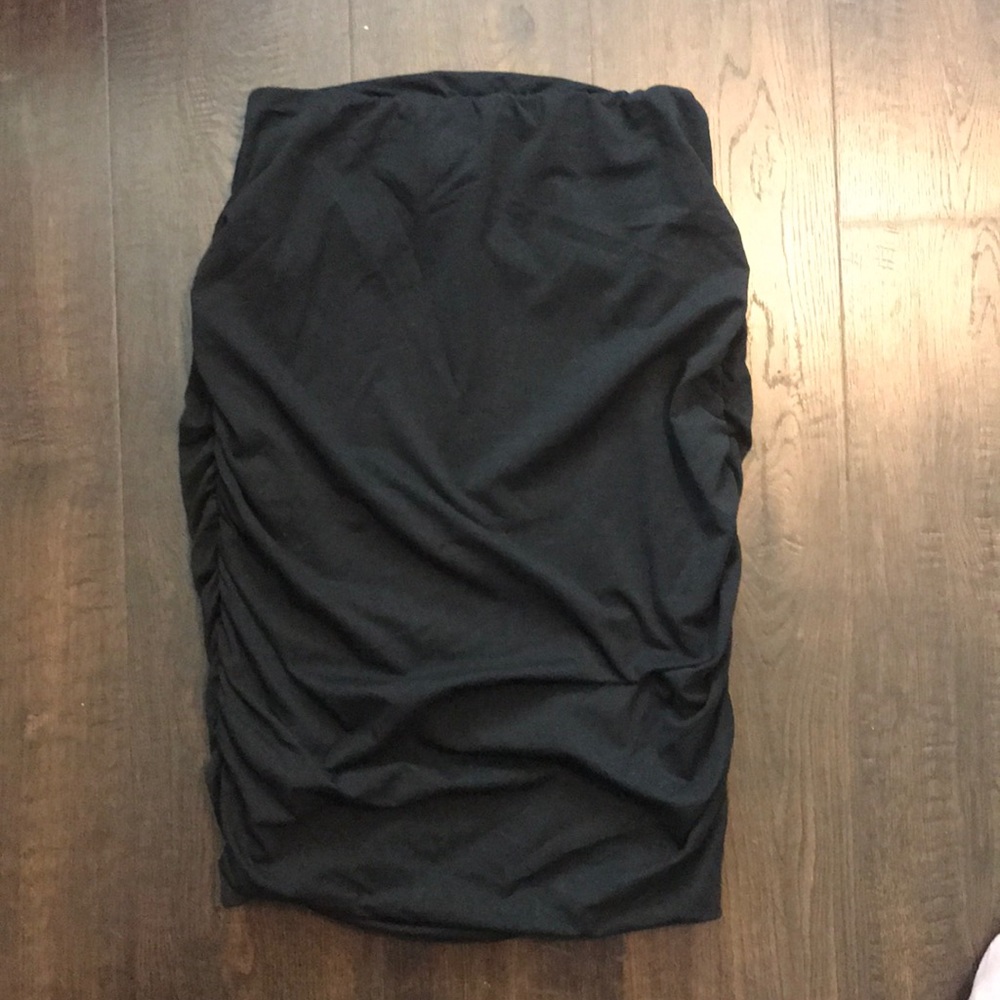 Black organic cotton Jersey skirt